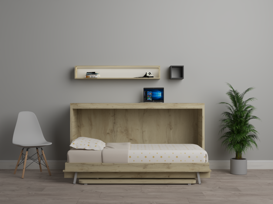 cama abatible horizontal con escritorio